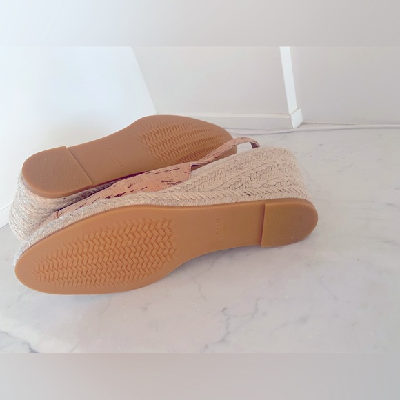 NWOT Cole Haan Cloudfeel Espadrille Wedge Slingback Cork-Natural Linen - Picture 11 of 13